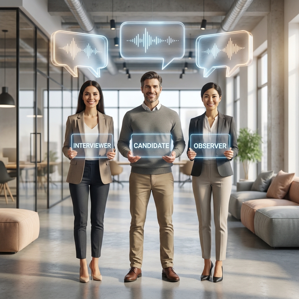 3D illustration of diverse students collaborating happily during a role-play activity